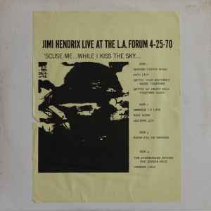 Jimi Hendrix – Live At The L.A. Forum 4-25-70 (Vinyl) - Discogs