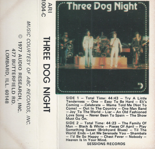 Three Dog Night – Three Dog Night (1977, 8-Track Cartridge) - Discogs