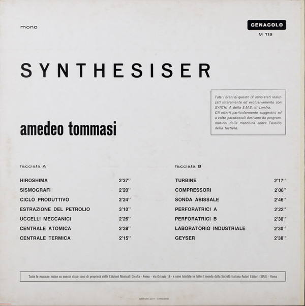 Album herunterladen Download Amedeo Tommasi - Synthesiser album