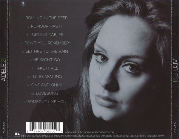 Adele - 21 | XL Recordings (XLCD 520) - 2