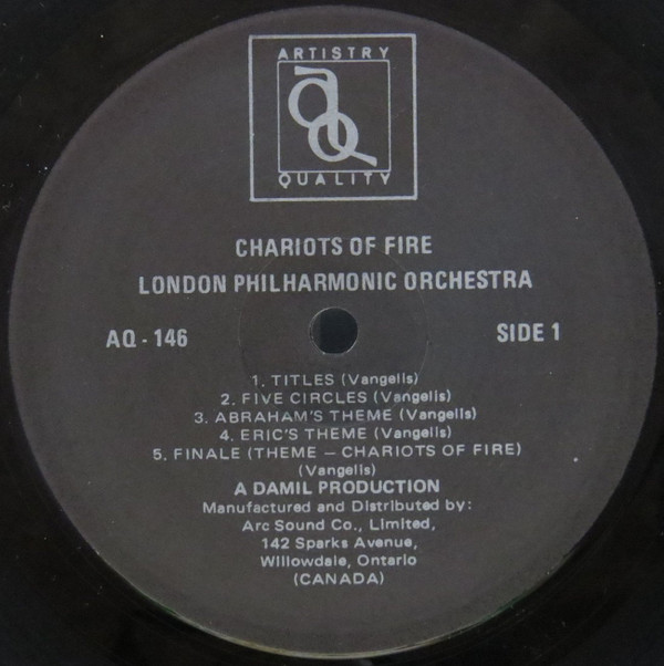 The London Philharmonic Orchestra , Vangelis - Chariots Of Fire And Other Award Winning Scores From The Cinema Sound Stages And Concert Halls | Artistry Quality (AQ 146) - 3