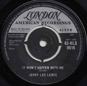 Jerry Lee Lewis - It Won't Happen With Me album cover