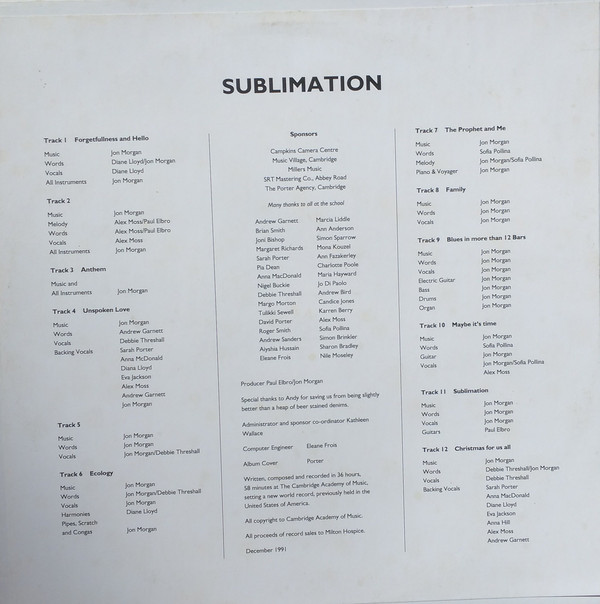 last ned album Jon Morgan - Sublimation