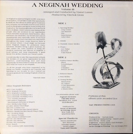 lataa albumi Neginah Orchestra - A Neginah Wedding Volume III