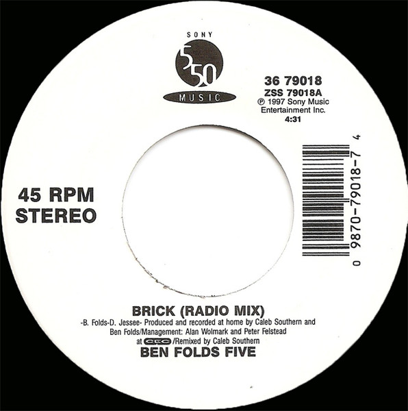 Ben Folds Five - Brick | Releases | Discogs