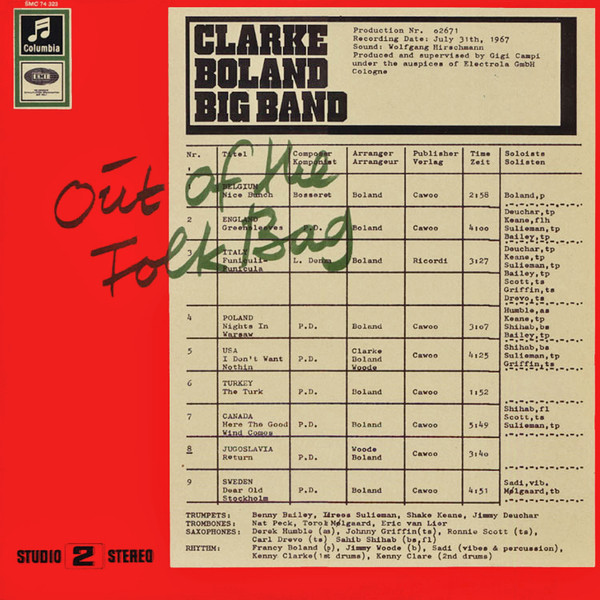 ○即決LP Clarke Boland / Out Of The Folk Bag SMC74323 ej3541 独