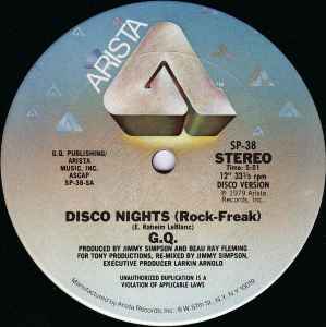 GQ - Disco Nights (Rock-Freak) / Boogie Oogie Oogie album cover