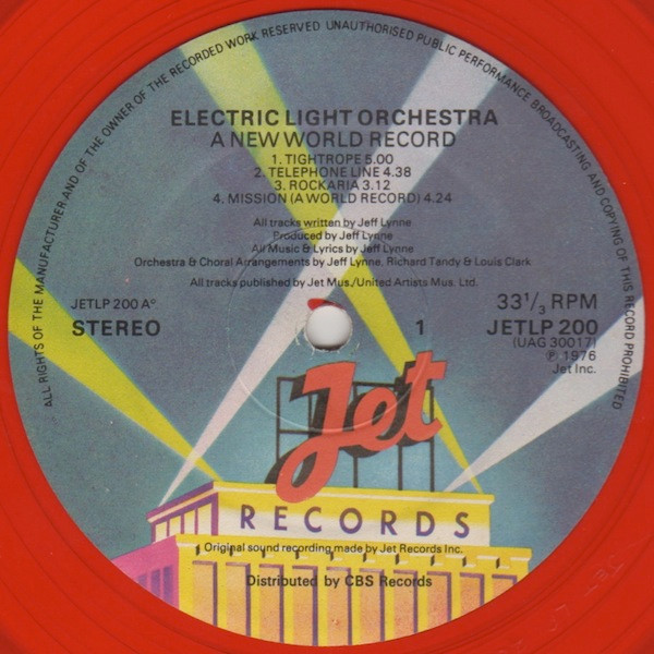 Electric Light Orchestra - A New World Record | Jet Records (JETLP 200) - 5