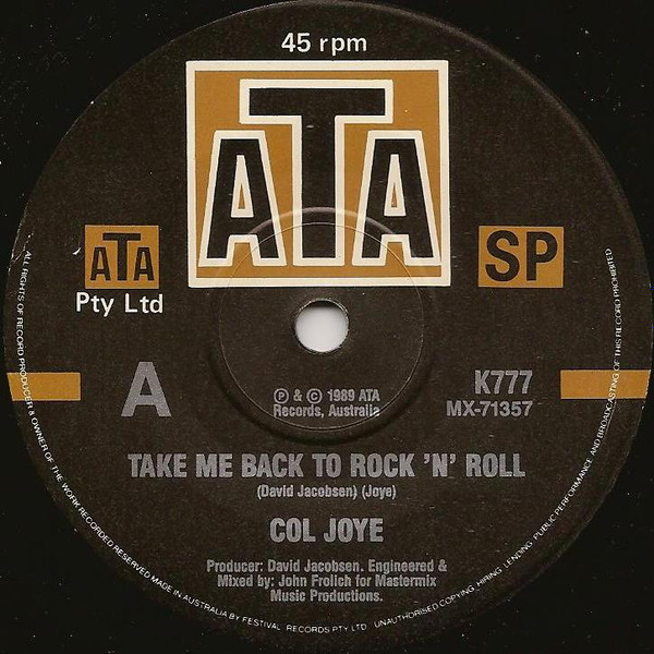 ladda ner album Col Joye - Take Me Back To Rock N Roll