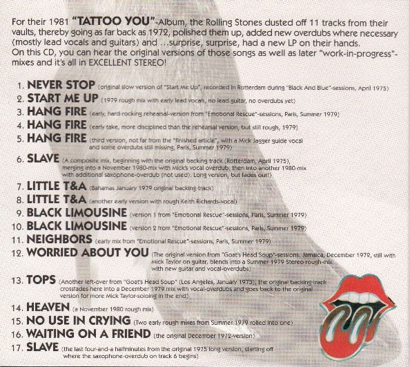 What are your top 3 songs from Tattoo You? (including the Super Deluxe songs)  : r/rollingstones