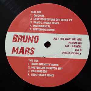 Bruno Mars – Just The Way You Are - The Remixes (2010, Vinyl 