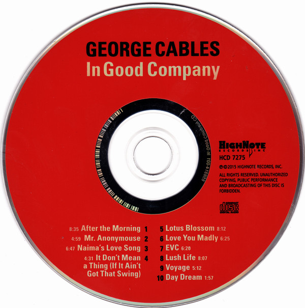 ladda ner album George Cables - in Good Company