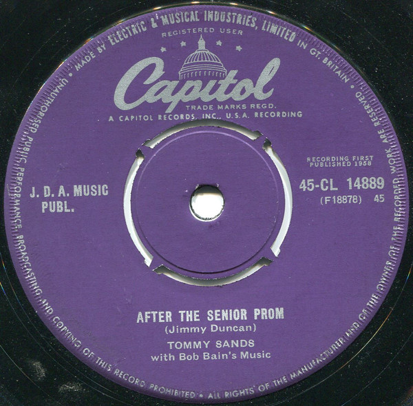 ladda ner album Tommy Sands With Bob Bain's Music - After The Senior Prom