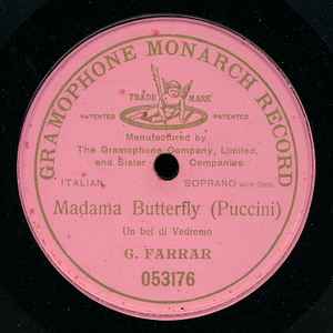 Geraldine Farrar - Madama Butterfly album cover