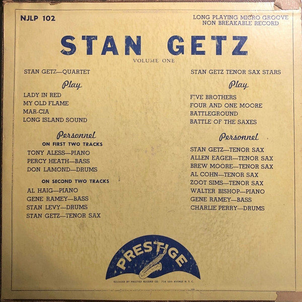 Stan Getz Quartet / Stan Getz Tenor Sax Stars – Stan Getz Volume 