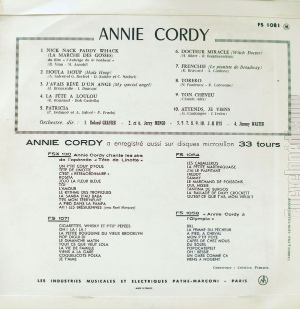 descargar álbum Annie Cordy - Merveilleuse Annie