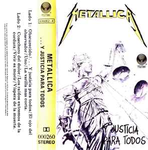 Álbum clásico de Heavy Metal Y Justicia Para todos de Metallica en