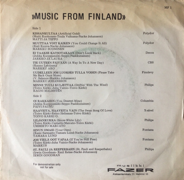 Music From Finland (Vinyl) - Discogs