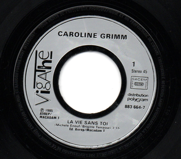 lataa albumi Caroline Grimm - La Vie Sans Toi