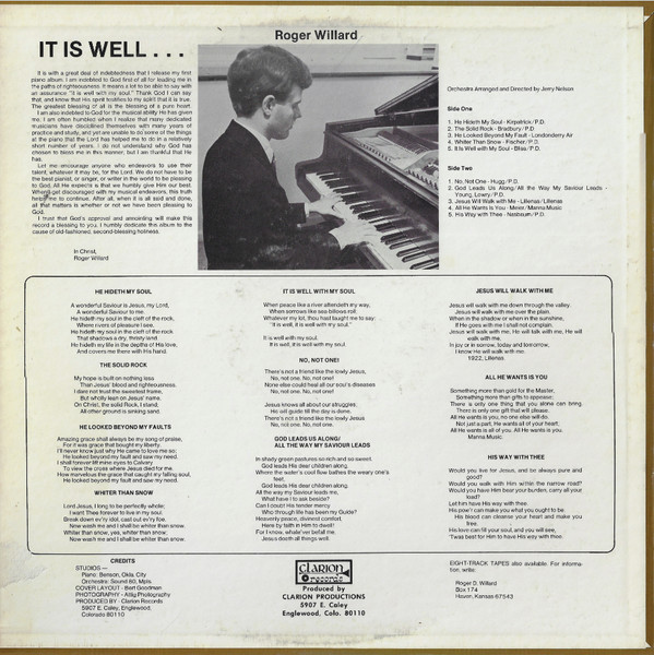 lataa albumi Roger Willard - It Is WellSacred Piano Stylings By Roger Willard