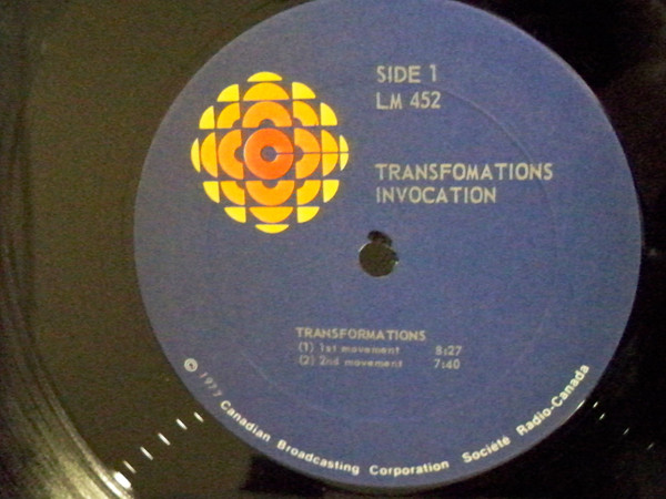 Nimmons 'N' Nine Plus Six - Transformations / Invocation | Canadian Broadcasting Corporation (LM452) - 3