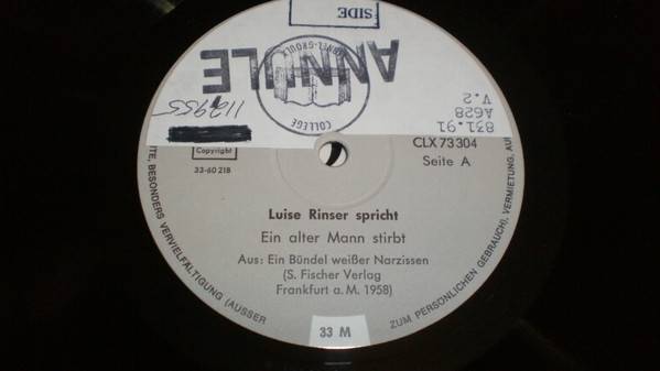 last ned album Luise Rinser - Luise Rinser Spricht