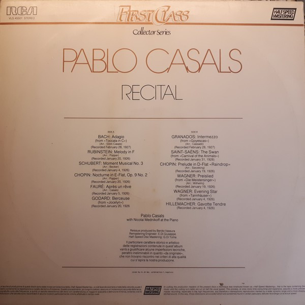 ladda ner album Pablo Casals - Recital