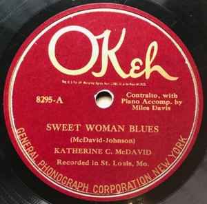 Katherine C. McDavid - Sweet Woman Blues / Underground Blues album cover