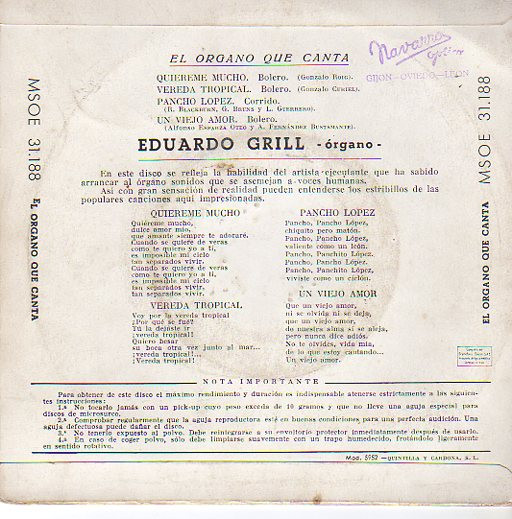 descargar álbum Eduardo Grill - El Organo Que Canta