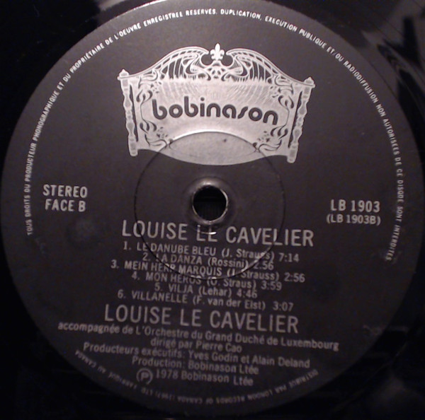 Louise LeCavelier , L'Orchestre Du Grand Duché de Luxembourg - Louise LeCavelier | Bobinason (LB 1903) - 4