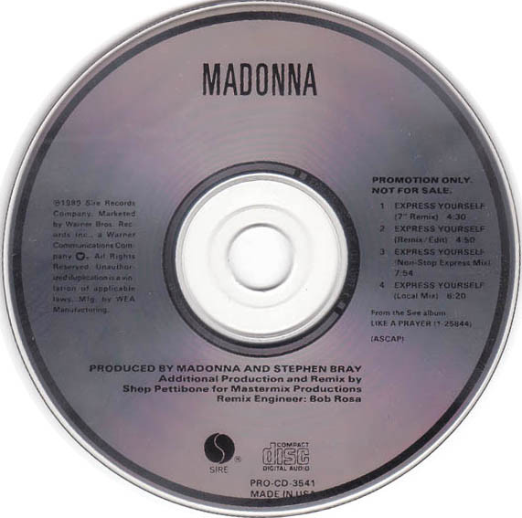 マドンナ　Express Yourself　ブラジル盤 プロモ 12” レコード 洋楽 レコード 本・音楽・ゲーム 最終特価