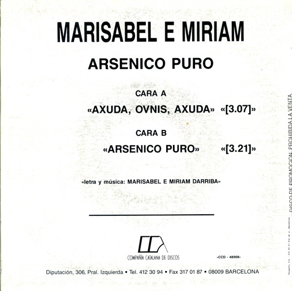 ladda ner album Marisabel E Miriam - Arsenico Puro