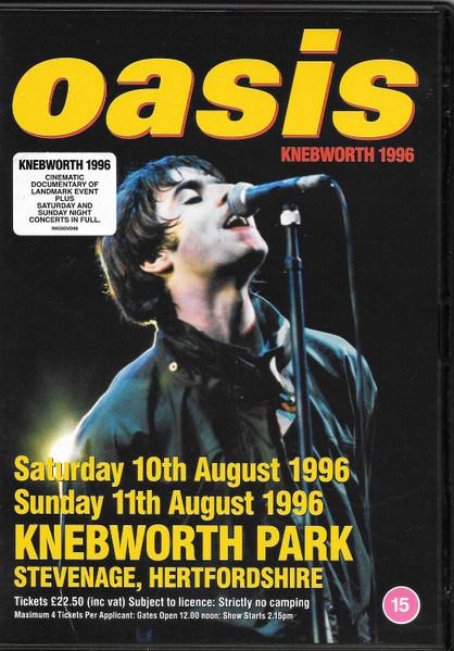Oasis - Knebworth 1996 | Releases | Discogs