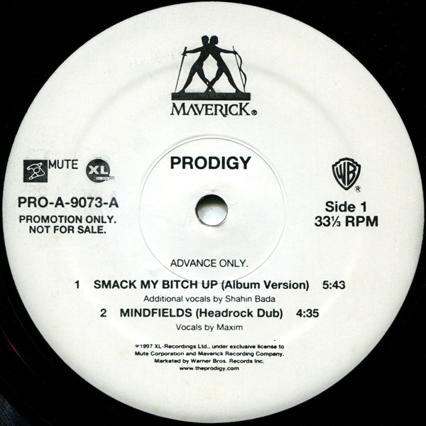 kyst omdømme Temerity Prodigy – Smack My Bitch Up (1997, Vinyl) - Discogs
