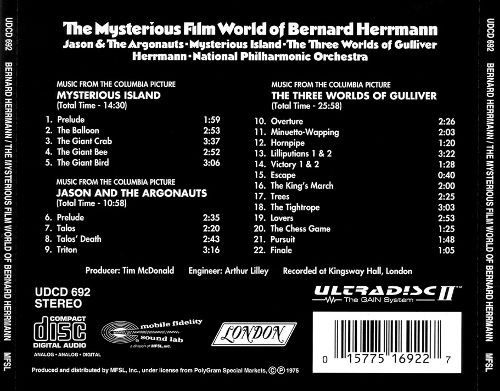 lataa albumi Bernard Herrmann National Philharmonic Orchestra - The Mysterious Film World Of Bernard Herrmann