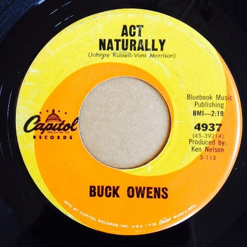 Buck Owens – Act Naturally / Over And Over Again (1963, Vinyl