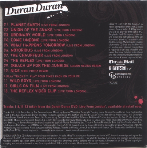 last ned album Duran Duran - 10 Track Collectors Edition CD
