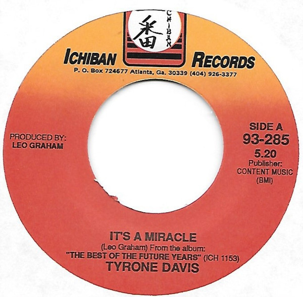 Tyrone Davis – It's A Miracle (1993, Vinyl) - Discogs