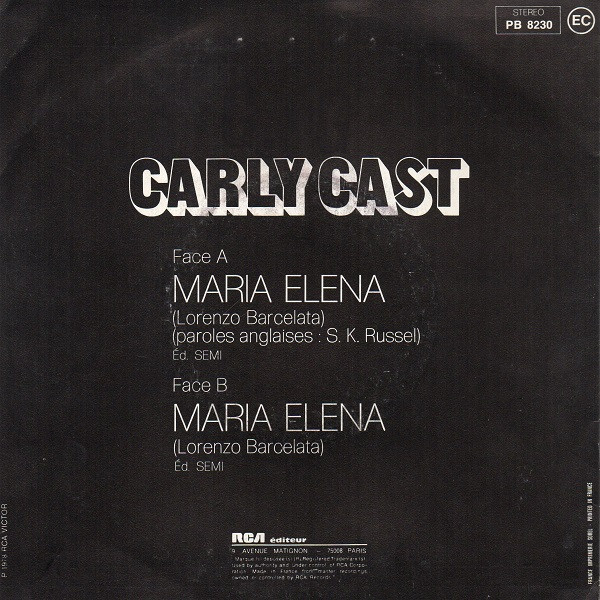 lataa albumi Carly Cast - Maria Elena Version Disco