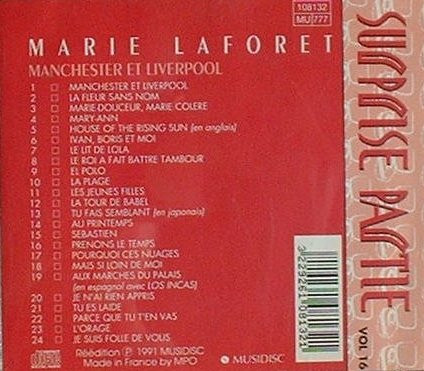 Album herunterladen Marie Laforet - Manchester Et Liverpool Surprise Partie VOL 16