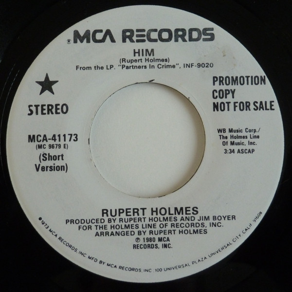 Rupert Holmes - Pursuit of Happiness LP Vinyl Record MCA-3241