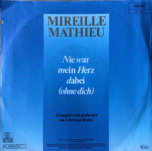 Album herunterladen Mireille Mathieu - Nie War Mein Herz Dabei Ohne Dich