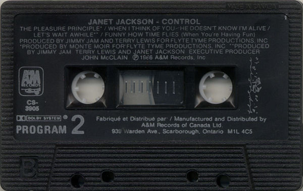 Janet Jackson - Control | A&M Records (CS-3905) - 4