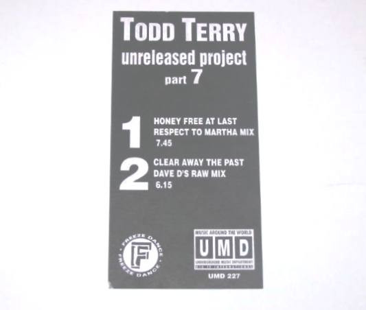 Todd Terry – Unreleased Project Part 7 (1995, Vinyl) - Discogs
