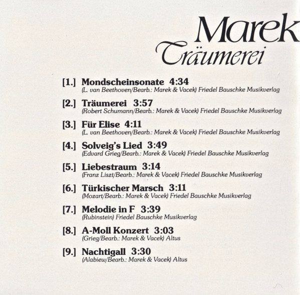 last ned album Marek & Vacek - Träumerei