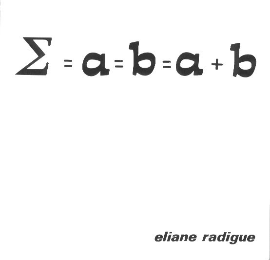 Eliane Radigue – Σ = a = b = a + b (2000, Vinyl) - Discogs