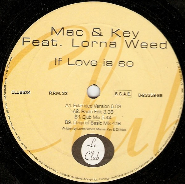 last ned album Mac & Key Feat Lorna Weed - If Love Is So