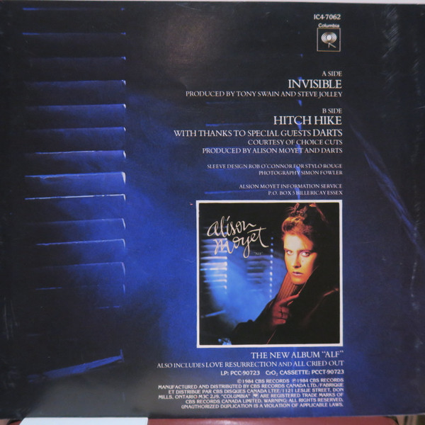 Alison Moyet - Invisible | Columbia (IC4-7062) - 2