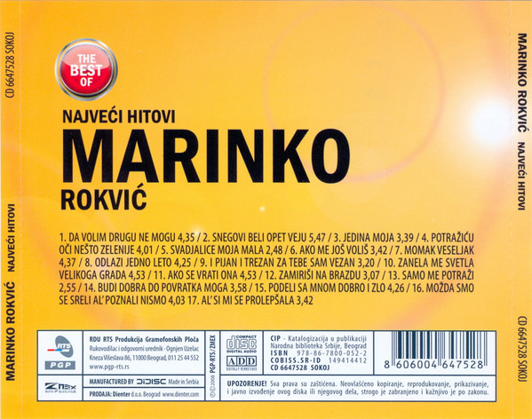 baixar álbum Marinko Rokvić - Najveći Hitovi