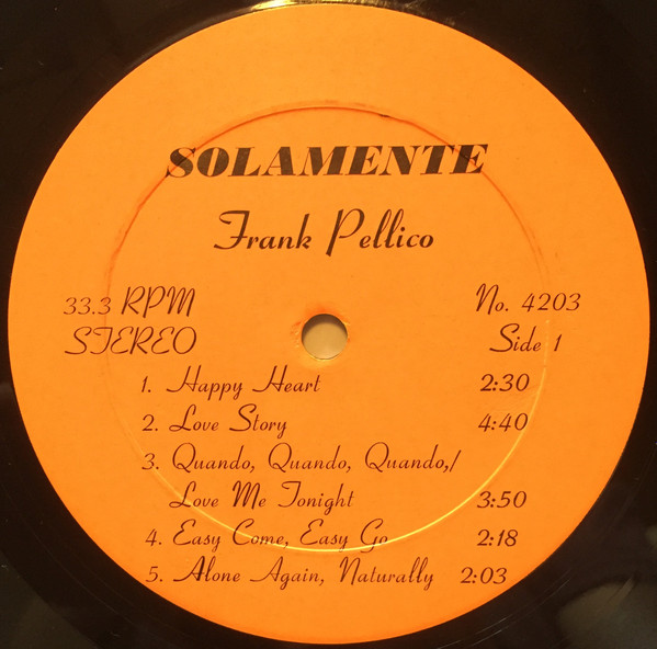 ladda ner album Frank Pellico - Solamente